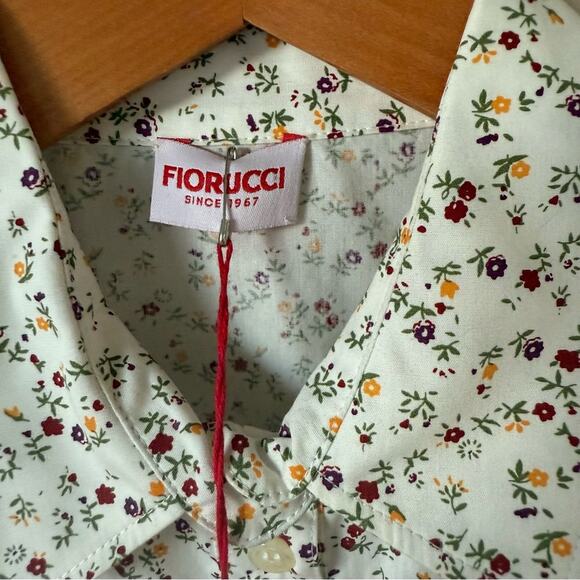 Fiorucci Camicia Floral Print Shirt Dress NWT Size 40 / 10 / Large - Picture 4 of 7